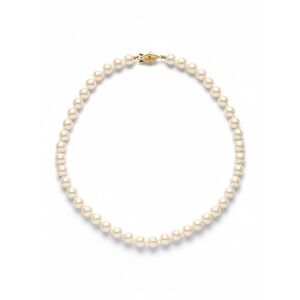 Classic Faux Pearl Necklace‎ Gold Clasp Elegant Women Jewelry Gift Vtg 14"L